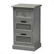 Bowery Hill Modern Grey Finished Wood 3-Drawer Nightstand