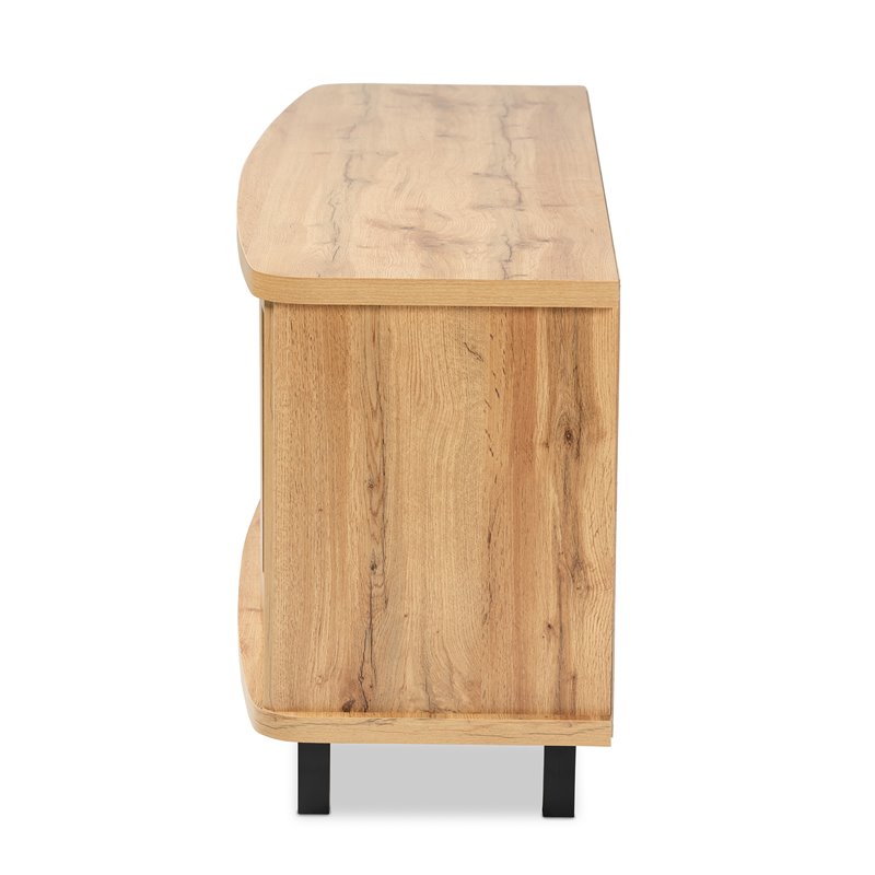 Bowery Hill Oak Brown Finished Wood 2-Drawer TV Stand