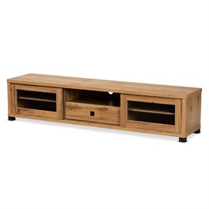 Bowery Hill Modern Oak Brown Finished Wood 1-Drawer TV Stand