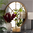 Bowery Hill Modern Gold Finished Metal Accent Wall Mirror