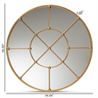 Bowery Hill Modern Gold Finished Metal Accent Wall Mirror