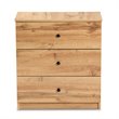 Bowery Hill Oak Brown Finished Wood 3-Drawer Storage Chest