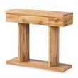 Bowery Hill Oak Brown Finished Wood 3-Drawer Console Table