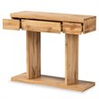 Bowery Hill Oak Brown Finished Wood 3-Drawer Console Table