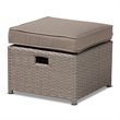 Bowery Hill Modern Grey Fabric and Grey Finished 6-Piece Patio Set