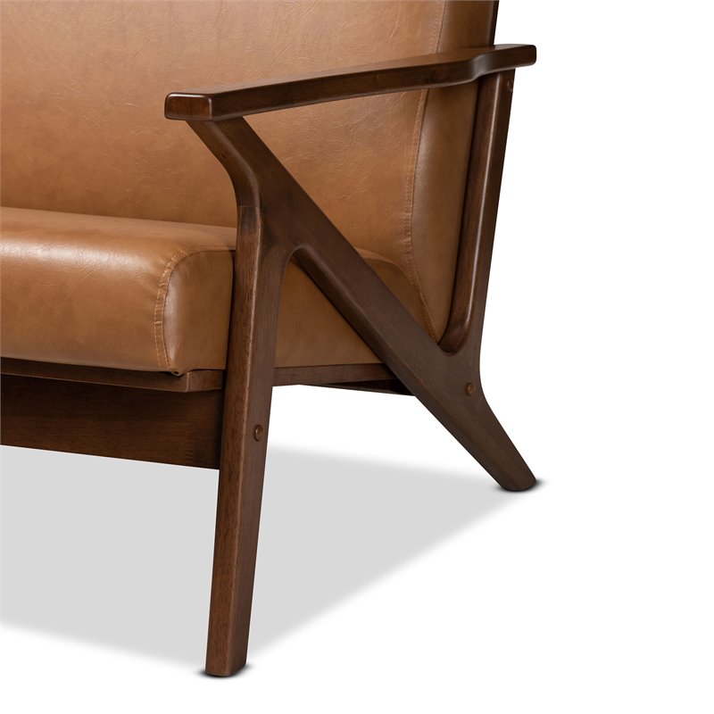 Bowery Hill Walnut Brown Finished Wood 4-Piece Living Room Set