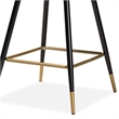 Bowery Hill Contemporary Black and Gold Finished Metal 2-Piece Bar Stool Set