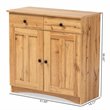 Bowery Hill Engineered Wood Oak Brown Kitchen Cabinet Rectangular Anti-Topple 30.42