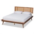 Bowery Hill Walnut Brown Finished Wood and Full Size Platform Bed