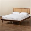 Bowery Hill Walnut Brown Finished Wood and Full Size Platform Bed
