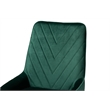 Bowery Hill Modern Green and Gold Finished Metal 2-Piece Dining Chair Set
