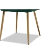 Bowery Hill Modern Green and Gold Finished Metal 2-Piece Dining Chair Set