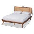Bowery Hill Walnut Brown Finished Wood and Queen Size Platform Bed
