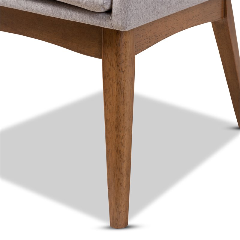 Bowery Hill Beige and Walnut Brown Finished Wood 5-Piece Dining Set