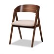 Bowery Hill Mid Century Beige and Walnut Brown Finished Wood 5-Piece Dining Set
