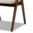 Bowery Hill Mid Century Beige and Walnut Brown Finished Wood 5-Piece Dining Set
