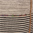 Bowery Hill Bohemian Multi-Colored and Brown Wool Blend Pouf Ottoman