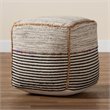 Bowery Hill Bohemian Multi-Colored and Brown Wool Blend Pouf Ottoman