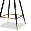 Bowery Hill Green Black and Gold Finished Metal 2-Piece Bar Stool Set