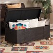 Bowery Hill Rustic Dark Brown and Brown Finished Wood Storage Ottoman