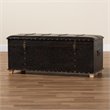 Bowery Hill Rustic Dark Brown and Brown Finished Wood Storage Ottoman