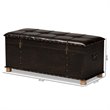 Bowery Hill Rustic Dark Brown and Brown Finished Wood Storage Ottoman