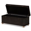 Bowery Hill Rustic Dark Brown and Brown Finished Wood Storage Ottoman