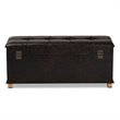 Bowery Hill Rustic Dark Brown and Brown Finished Wood Storage Ottoman