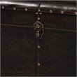 Bowery Hill Rustic Dark Brown and Brown Finished Wood Storage Ottoman