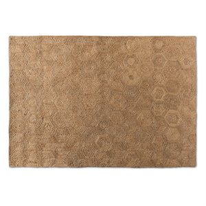 Bowery Hill Contemporary Handwoven Hemp Area Rug