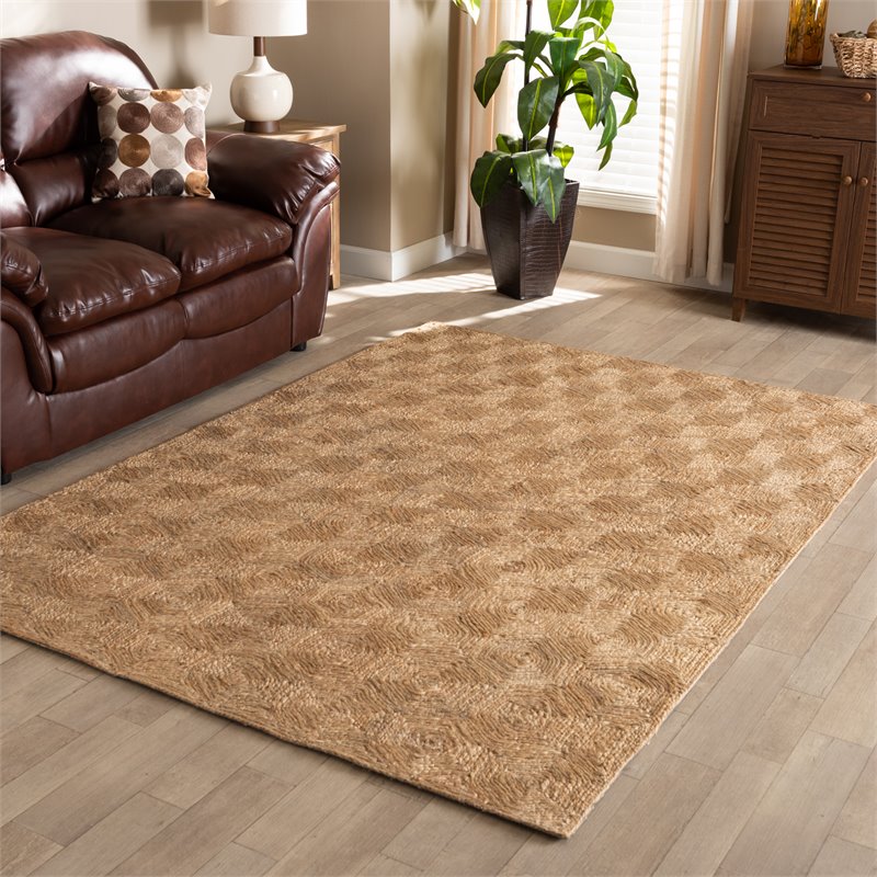 Bowery Hill Contemporary Handwoven Hemp Area Rug