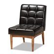 Bowery Hill Mid-Century Brown Finished Wood Dining Chair