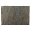 Bowery Hill Modern Blue Handwoven Hemp Blend Area Rug