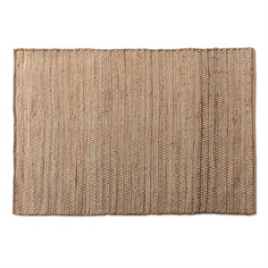 Bowery Hill Modern Natural Handwoven Hemp Blend Area Rug