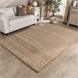 Bowery Hill Modern Natural Handwoven Hemp Blend Area Rug