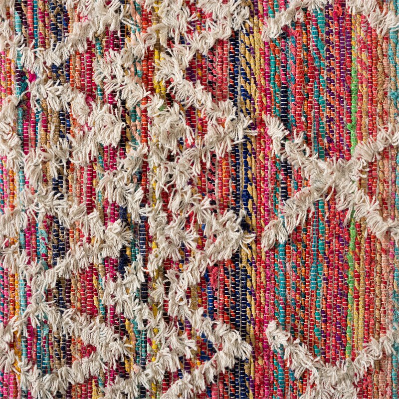 Bowery Hill Contemporary Multi-Colored Handwoven Blend Area Rug