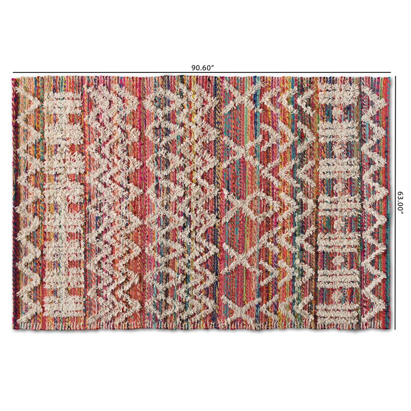 Bowery Hill Contemporary Multi-Colored Handwoven Blend Area Rug
