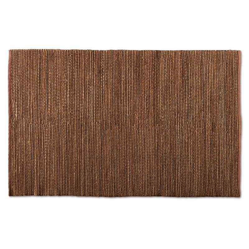 Bowery Hill Modern Natural Handwoven Leather Blend Area Rug