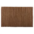 Bowery Hill Modern Natural Handwoven Leather Blend Area Rug