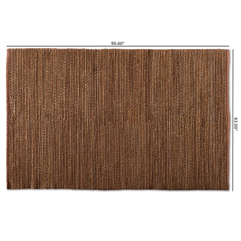 Bowery Hill Modern Natural Handwoven Leather Blend Area Rug