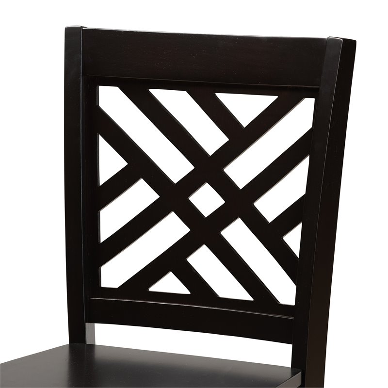 Bowery Hill Dark Brown Finished Wood 5-Piece Pub Set