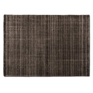bowery hill modern charcoal and ivory handwoven wool area rug