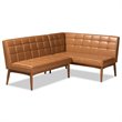 Bowery Hill Tan Brown Finished Wood 2-Piece Dining Set
