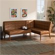 Bowery Hill Tan Brown Finished Wood 2-Piece Dining Set