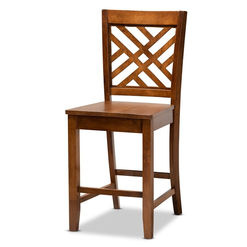 Bowery Hill Walnut Brown Finished Wood 5-Piece Pub Set