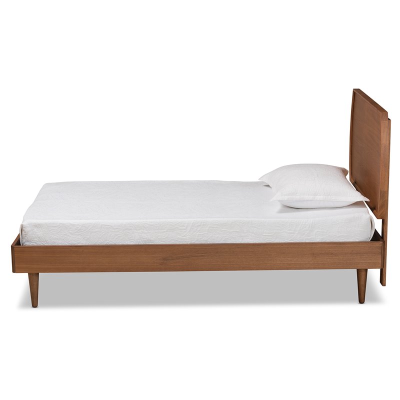 Bowery Hill Brown Finished Wood Twin Size Platform Bed