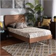 Bowery Hill Brown Finished Wood Twin Size Platform Bed