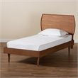 Bowery Hill Brown Finished Wood Twin Size Platform Bed