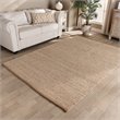 Bowery Hill Natural Brown Handwoven Hemp Blend Area Rug