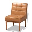 Bowery Hill Tan Walnut Brown Finished Wood Dining Chair